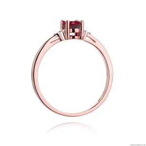 Pierścionek W301 Rubin 0,60ct różowe złoto