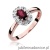 Pierścionek W304 Rubin 0,60ct różowe złoto
