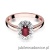 Pierścionek W304 Rubin 0,60ct różowe złoto