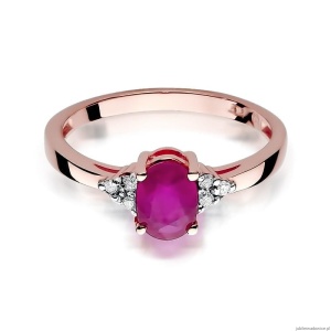 Pierścionek W308 Rubin 1,00ct różowe złoto