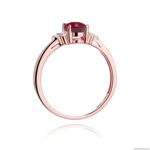 Pierścionek W308 Rubin 1,00ct różowe złoto