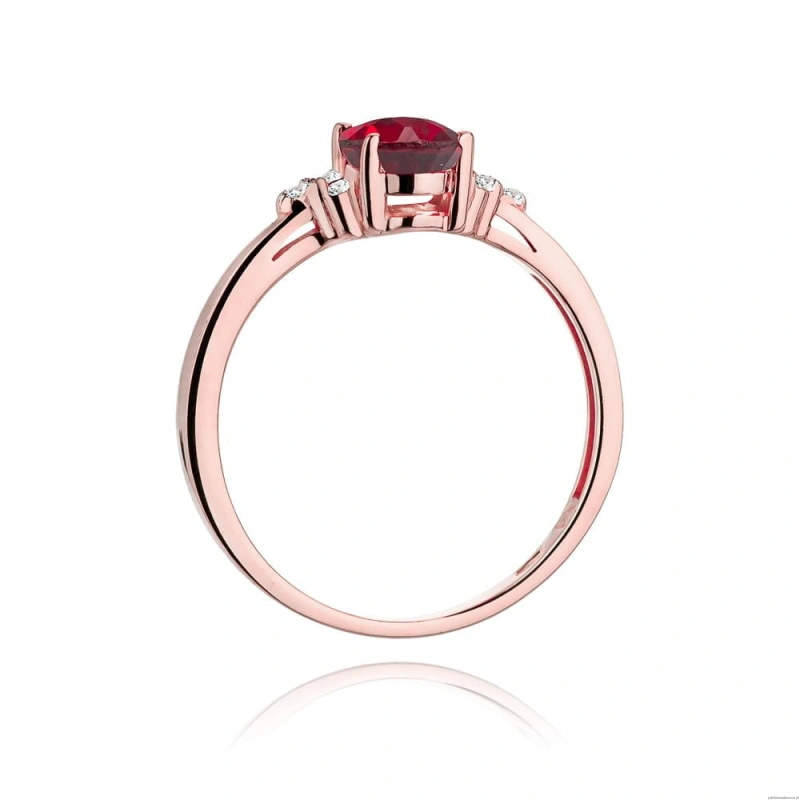 Pierścionek W308 Rubin 1,00ct różowe złoto