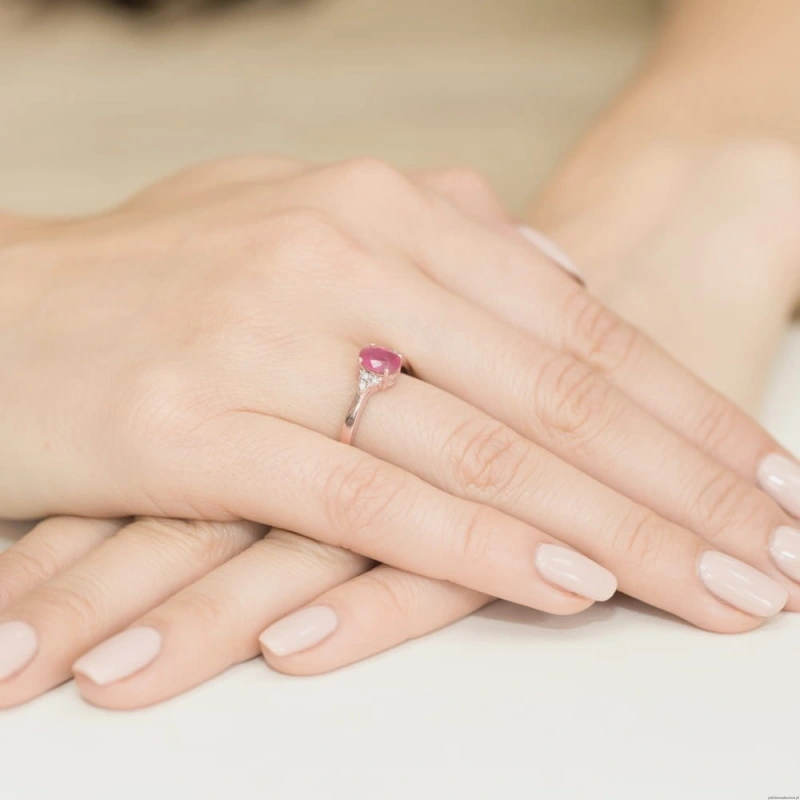 Pierścionek W308 Rubin 1,00ct różowe złoto