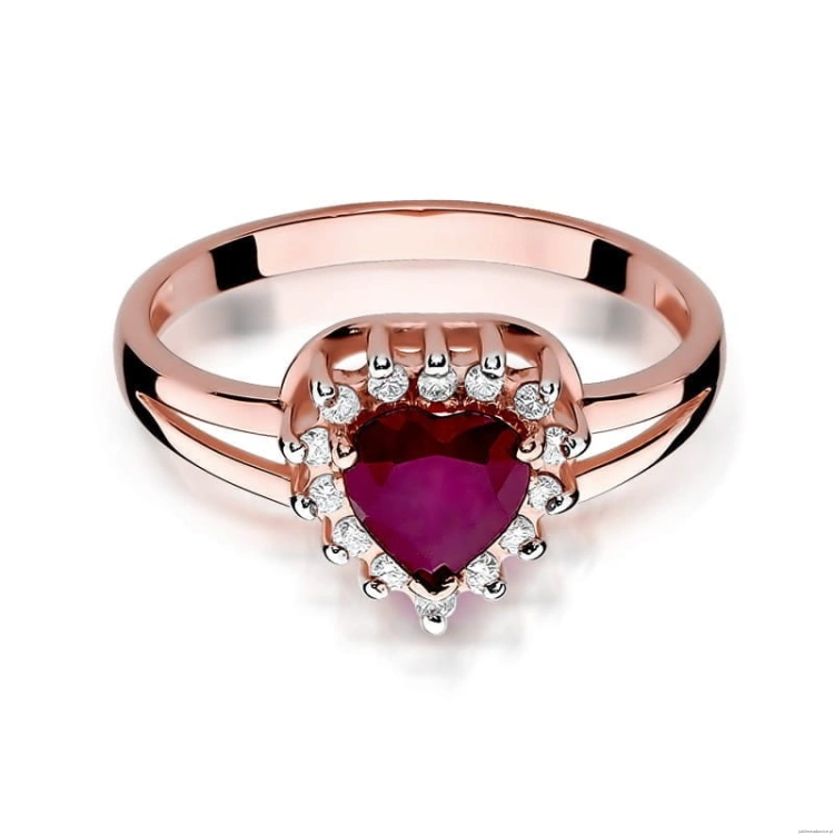 Pierścionek W310 Rubin 1,10ct różowe złoto