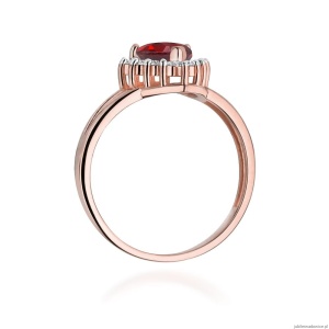 Pierścionek W310 Rubin 1,10ct różowe złoto