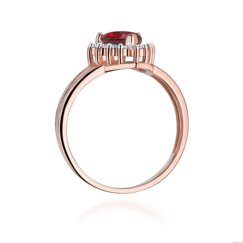 Pierścionek W310 Rubin 1,10ct różowe złoto