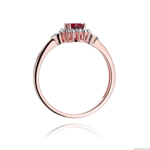 Pierścionek W312 Rubin 0,60ct różowe złoto