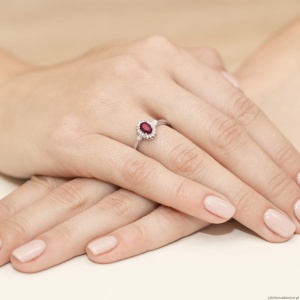 Pierścionek W312 Rubin 0,60ct różowe złoto