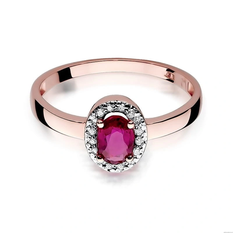 Pierścionek W330 Rubin 0,60ct różowe złoto