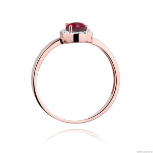 Pierścionek W330 Rubin 0,60ct różowe złoto