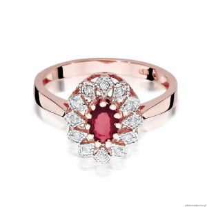 Pierścionek W354 Rubin 0,60ct różowe złoto