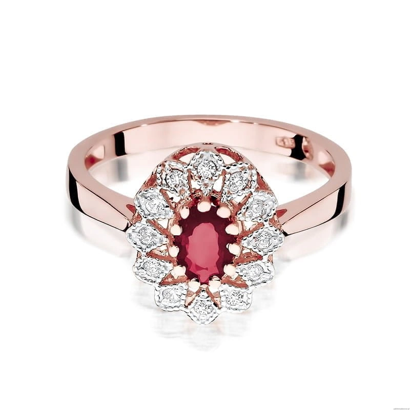 Pierścionek W354 Rubin 0,60ct różowe złoto