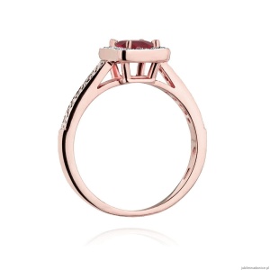 Pierścionek W403 Rubin 0,80ct różowe złoto