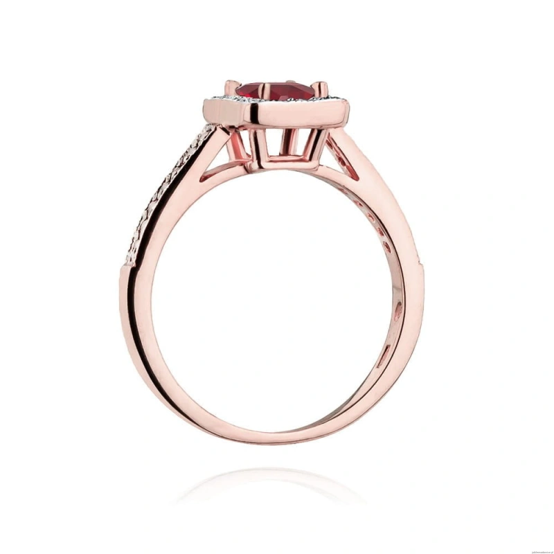 Pierścionek W403 Rubin 0,80ct różowe złoto