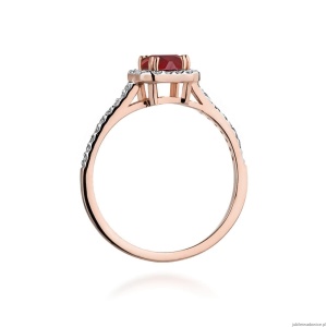 Pierścionek W422 Rubin 0,80ct różowe złoto