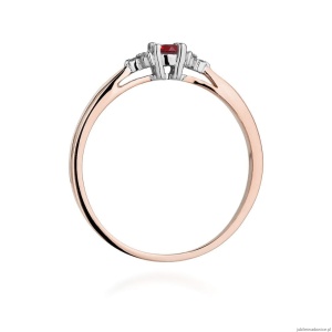 Pierścionek W428 Rubin 0,15ct różowe złoto
