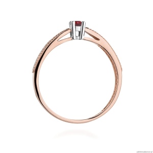 Pierścionek W449 Rubin 0,15ct różowe złoto