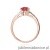 Pierścionek W486 Rubin 1,10ct różowe złoto