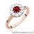 Pierścionek W529 Rubin 0,60ct różowe złoto