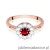 Pierścionek W529 Rubin 0,60ct różowe złoto