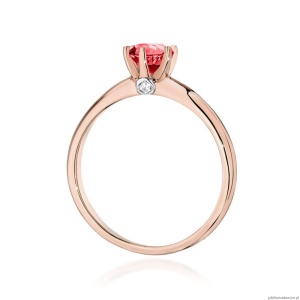 Pierścionek W557 Rubin 0,60ct różowe złoto