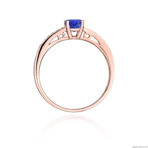 Pierścionek W066 Szafir 0,50ct różowe złoto