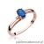 Pierścionek W068 Szafir 0,70ct różowe złoto