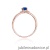 Pierścionek W068 Szafir 0,70ct różowe złoto