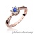 Pierścionek W072 Szafir 0,15ct różowe złoto
