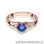 Pierścionek W0076 Szafir 0,50ct różowe złoto