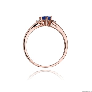 Pierścionek W0076 Szafir 0,50ct różowe złoto