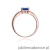 Pierścionek W077 Szafir 0,70ct różowe złoto