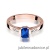 Pierścionek W078 Szafir 0,60ct różowe złoto