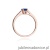 Pierścionek W078 Szafir 0,60ct różowe złoto
