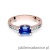 Pierścionek W105 Szafir 0,60ct różowe złoto