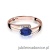 Pierścionek W119 Szafir 0,70ct różowe złoto