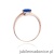 Pierścionek W119 Szafir 0,70ct różowe złoto