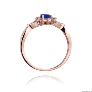 Pierścionek W182 Szafir 0,70ct różowe złoto