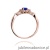 Pierścionek W182 Szafir 0,70ct różowe złoto