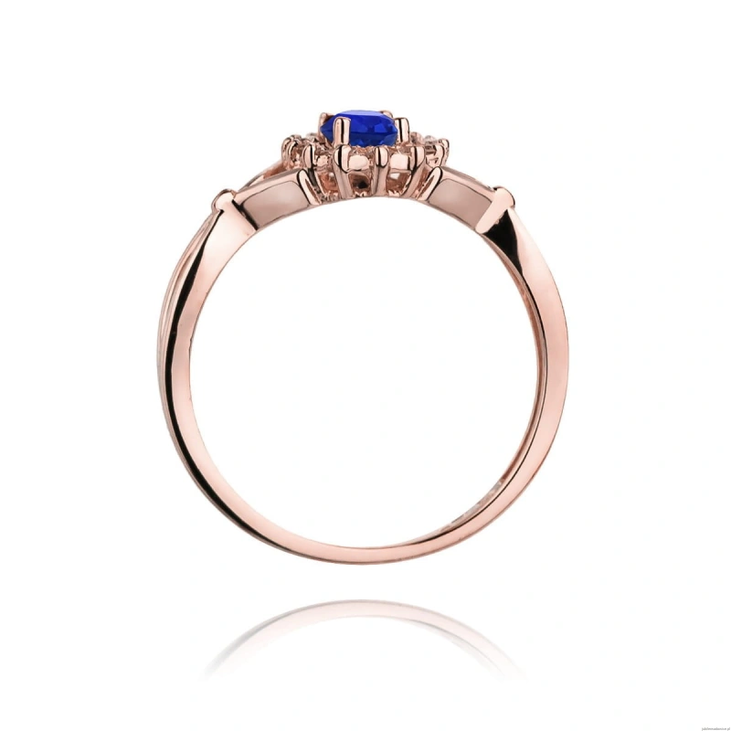 Pierścionek W182 Szafir 0,70ct różowe złoto
