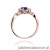 Pierścionek W182 Szafir 0,90ct różowe złoto