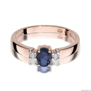 Pierścionek W264 Szafir 0,70ct różowe złoto