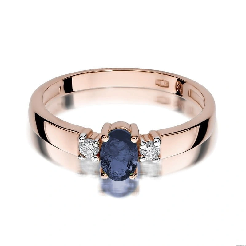 Pierścionek W264 Szafir 0,70ct różowe złoto