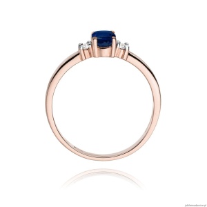 Pierścionek W264 Szafir 0,70ct różowe złoto