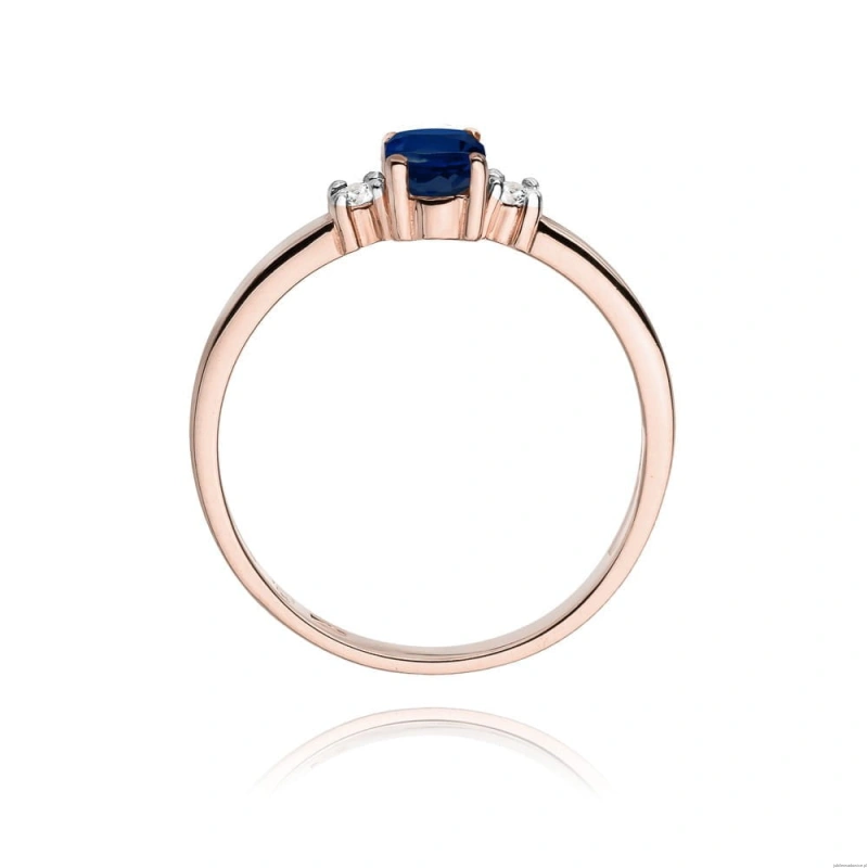 Pierścionek W264 Szafir 0,70ct różowe złoto