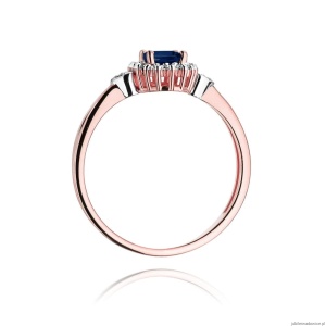 Pierścionek W312 Szafir 0,70ct różowe złoto