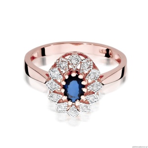 Pierścionek W354 Szafir 0,70ct różowe złoto