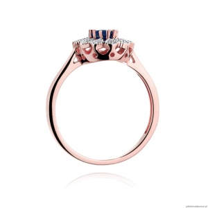 Pierścionek W354 Szafir 0,70ct różowe złoto