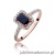 Pierścionek W403 Szafir 0,60ct różowe złoto