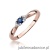 Pierścionek W428 Szafir 0,15ct różowe złoto